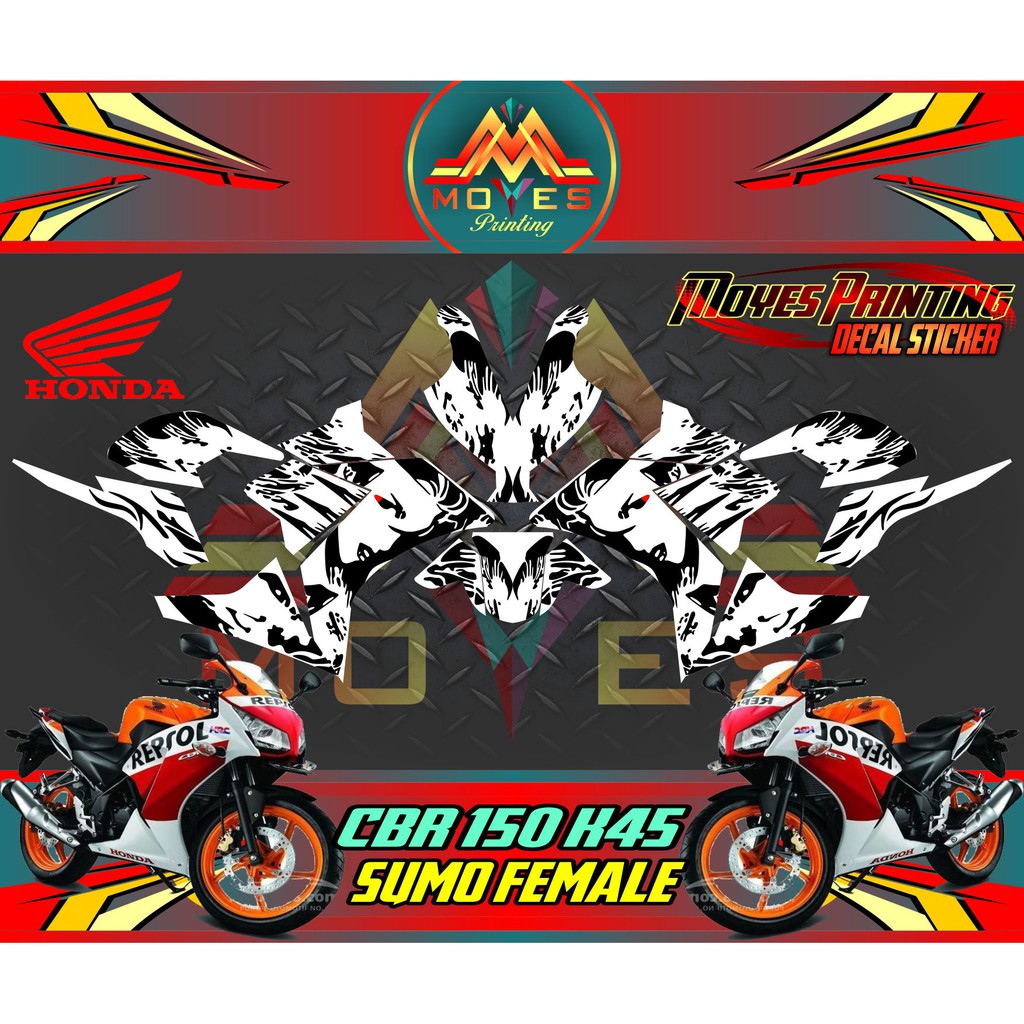 Decal CBR 150 K45 Sticker CBR 150 K45 Sumo Female