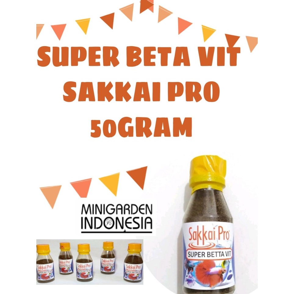 SUPER BETTA VIT SAKKAI PRO 50 GRAM PAKAN PELET IKAN HIAS CUPANG KOKI