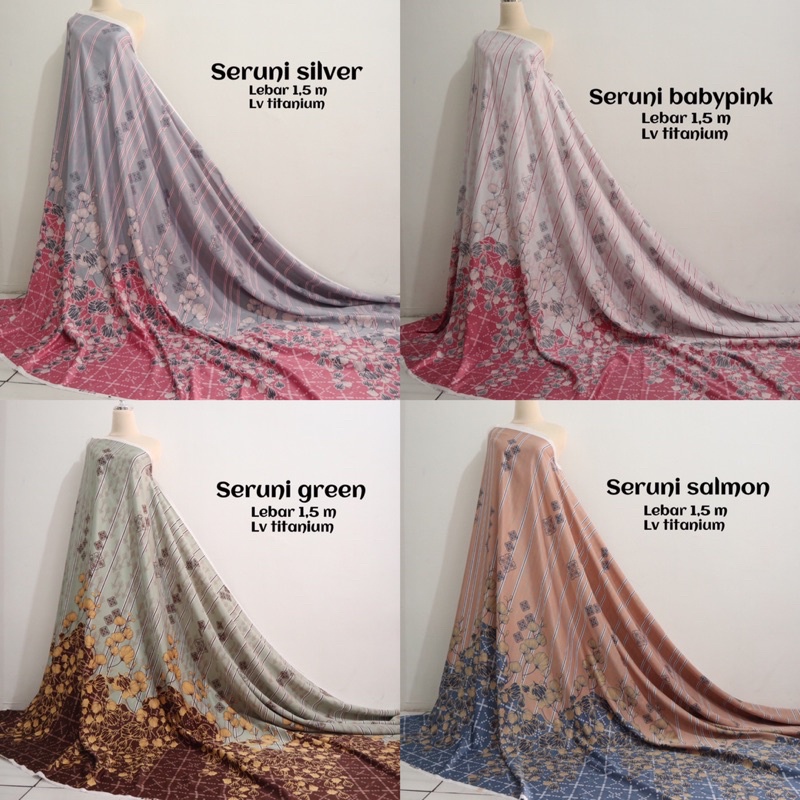 Seruni series✨ kain silk per 0,5 meter