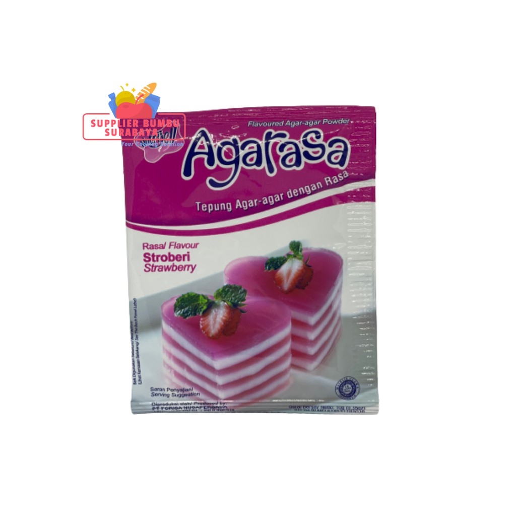 Nutrijell - Agarasa Tepung Agar - Agar Rasa Coklat Vanilla Melon Strawberry Kemasan Ekonomis 10g