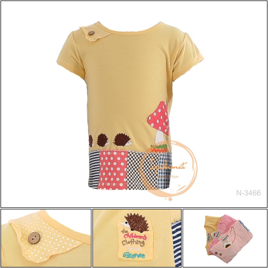 KAOS OBLONG ANAK PEREMPUAN LENGAN PENDEK GEENEE 4-6[N3466]