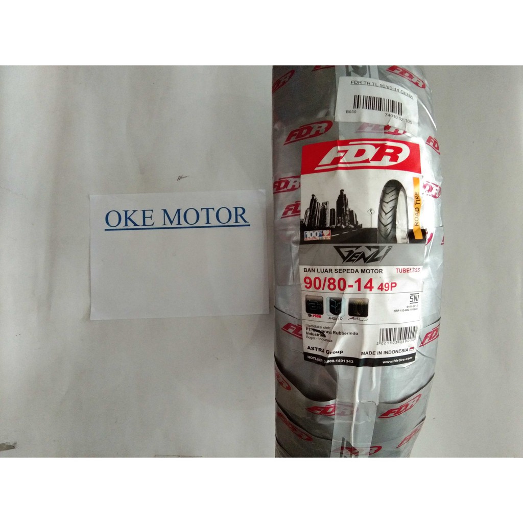 ban luar motor GENZI 90/80-14 TUBELESS
