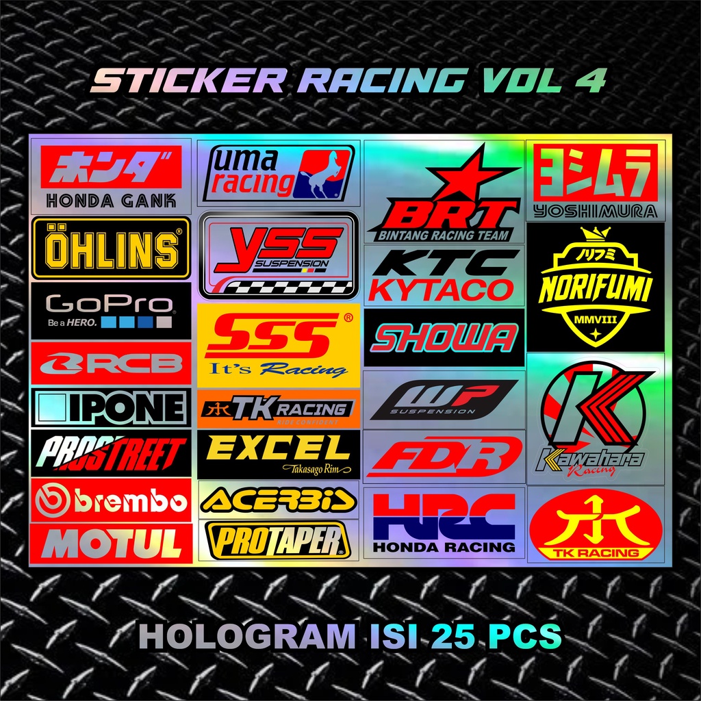 Sticker Pack Racing Sticker Hologram Stiker Motor