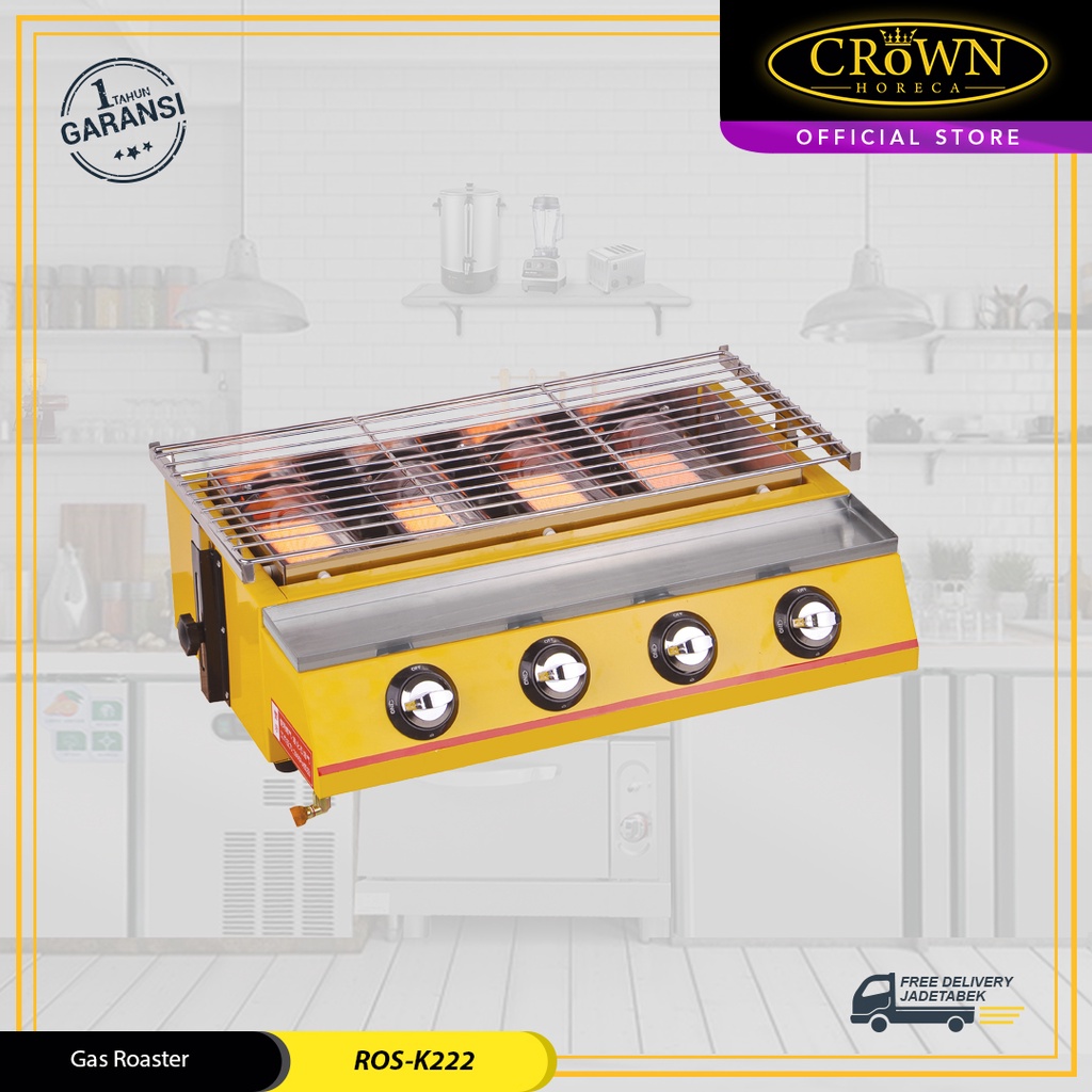 Gas Roaster / Kompor Pemanggang Gas 4 Tungku
