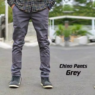  CELANA  CHINO  CHINOS  PRIA ABU UKURAN 27 38 GRATIS ONGKIR 