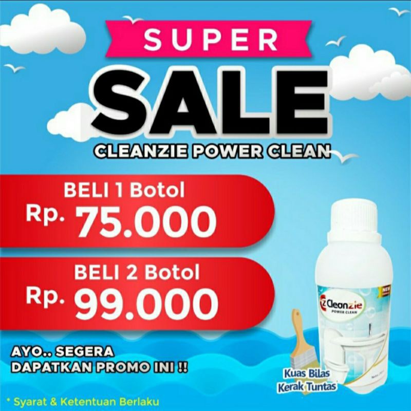 Pembersih Lantai Kamar Mandi CLEANZIE POWER CLEANER