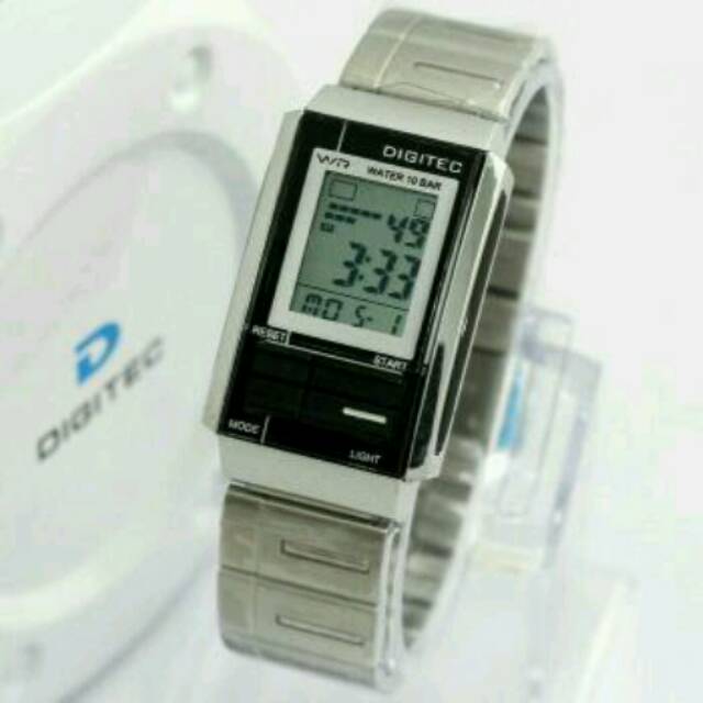 Jam Tangan Wanita Digitec DG 3022T Silver Black Original