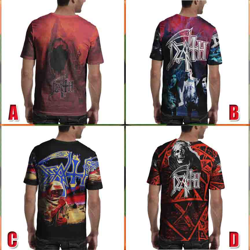Fullprint Tshirt DEATH BAND METAL Kaos Bahan Polyester