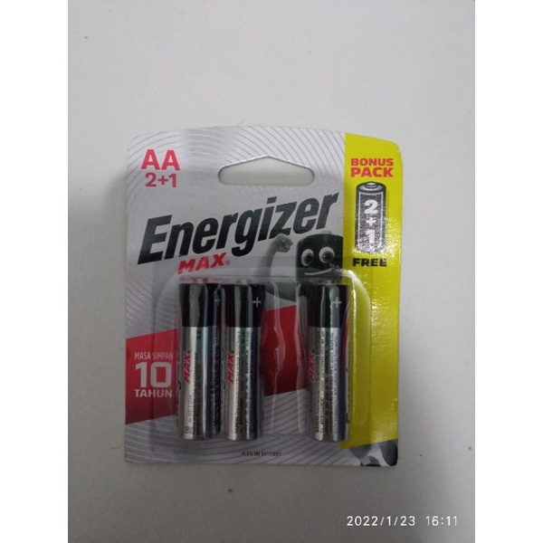 (STOK READY) BATERAI ENERGIZER MAX AA/A2 ISI 3 BATERAI