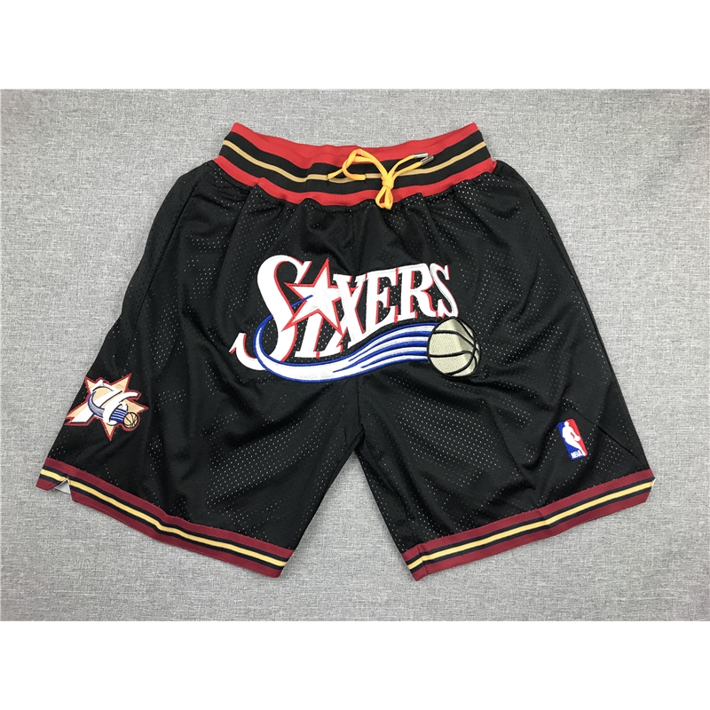  Celana  Pendek Desain  Nba Jiaton 76 Team Retro Warna Hitam 