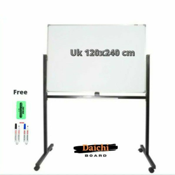 

Papan Tulis / Whiteboard Daichi Magnetic Single Face Stand Uk 120x240