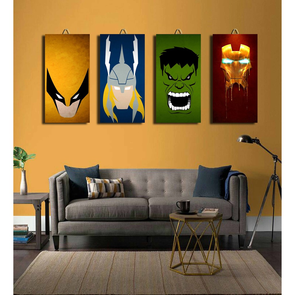 Hiasan dinding KARAKTER MARVELS / dekorasi dinding / dekorasi kamar / poster dinding / WALLDECOR