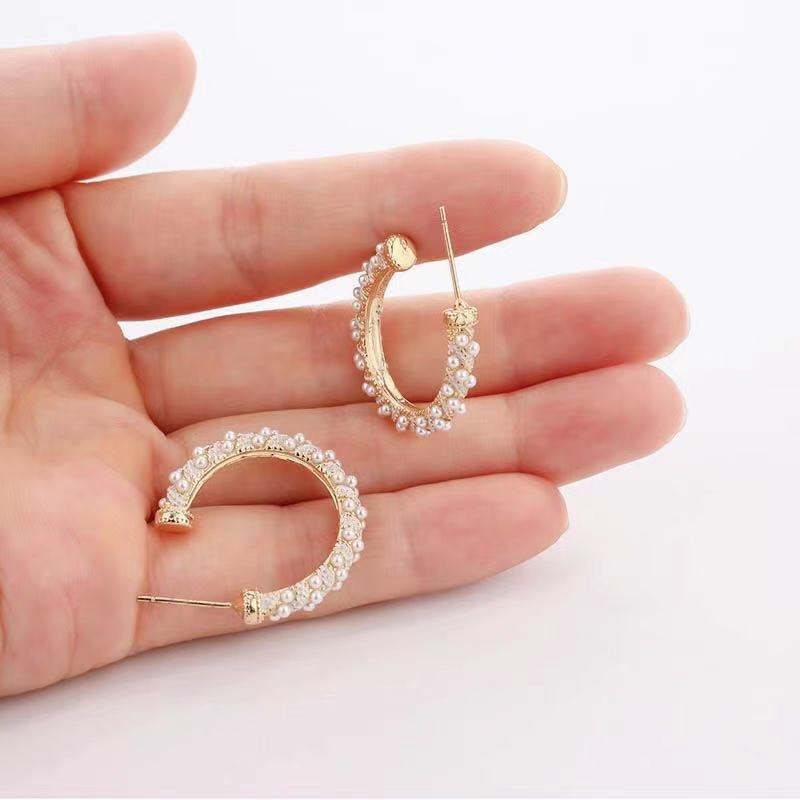 Korea Selatan Dongdaemun sterling silver jarum anting-anting anting-anting baru sederhana dan serbag