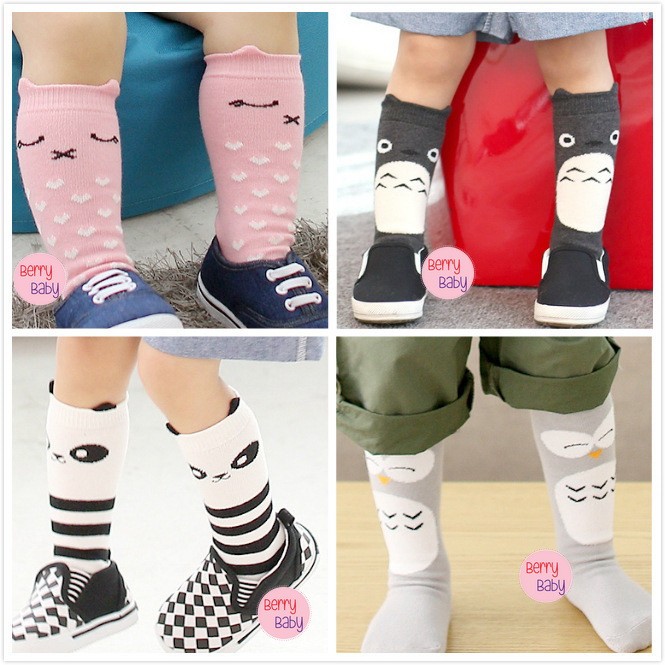 YooBerry Kaos Kaki Pink Cat Antislip 0-4T Berry Mart