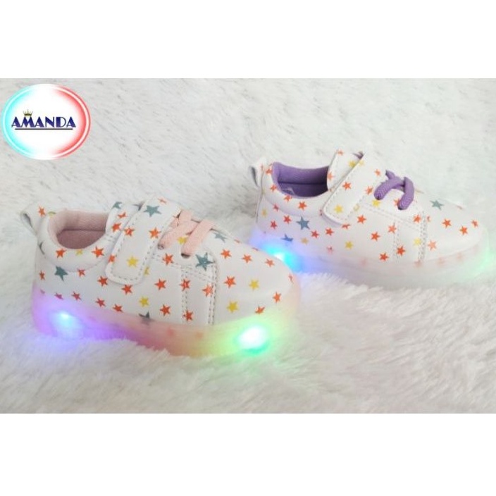 SEPATU LED ANAK CEWEK/ SEPATU IMPORT ANAK CEWEK/SEPATU KETS CEWEK/SEPATU FASHION ANAK-ANAK