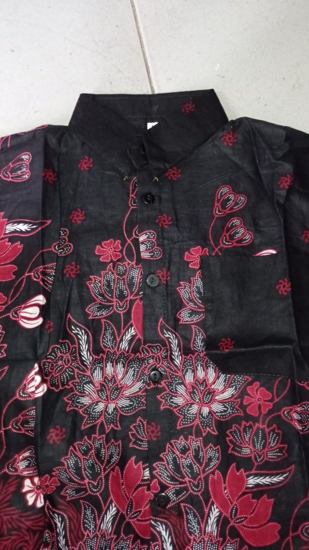Batik Couple Keluarga Sania Ruffle Ori Ndoro Jowi Dnt Motif Sakura Merah Termurah Shopee