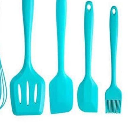 ۩ Set Alat Masak Silicone (Isi 5 pcs) / Spatula / Sutil Silikon Food Grade Tahan Panas Spatula Set 5