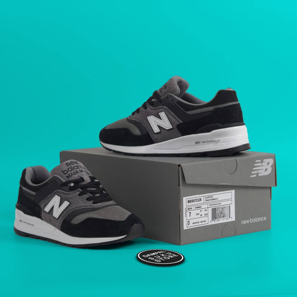 sepatu new balance 997 black grey made in usa