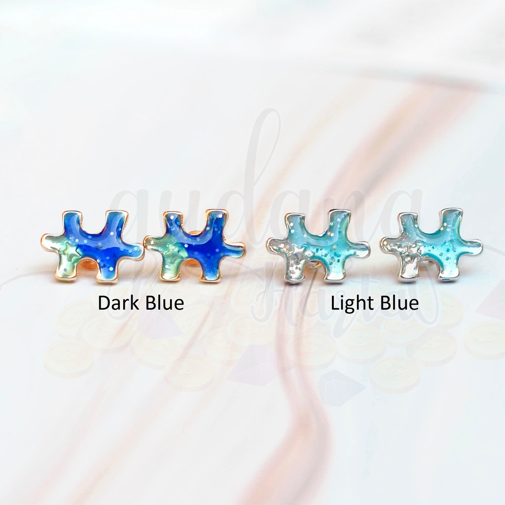 Anting Stud Mini Puzzle Lucu Unik Simple GH 203165