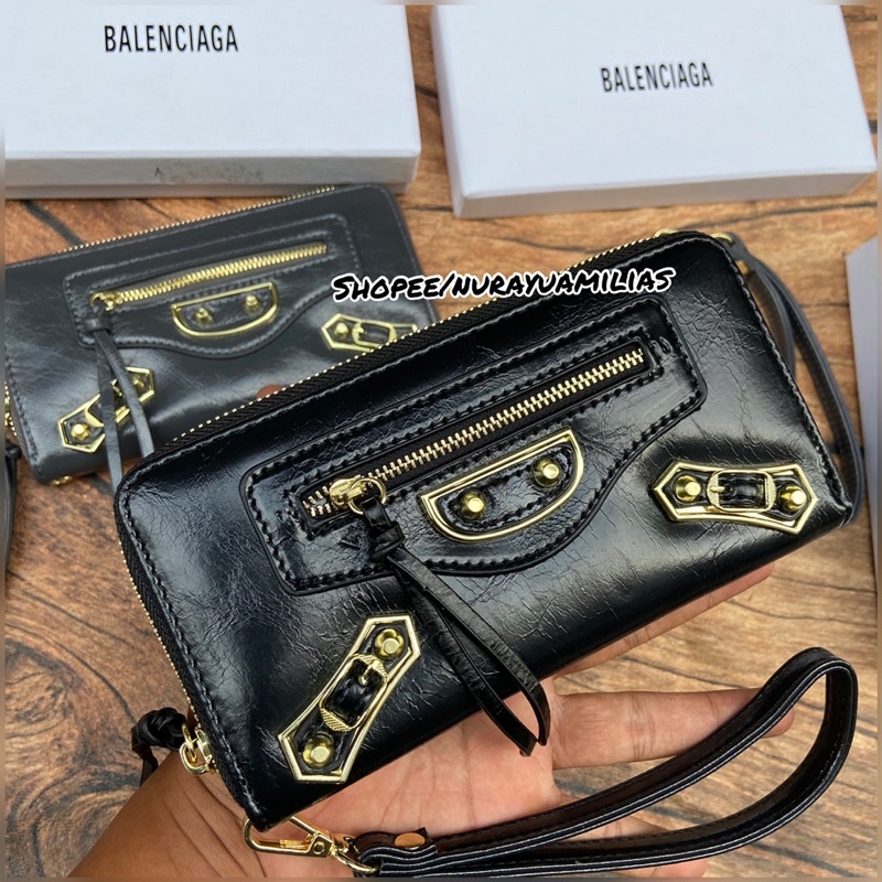 Dompet wanita Balenciaga Edge free box premium Quality Wallet branded dompet panjang wanita