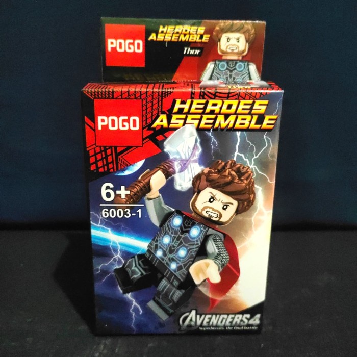 Minifigure Lego Brick POGO HEROES ASSEMBLE THOR SY 60031