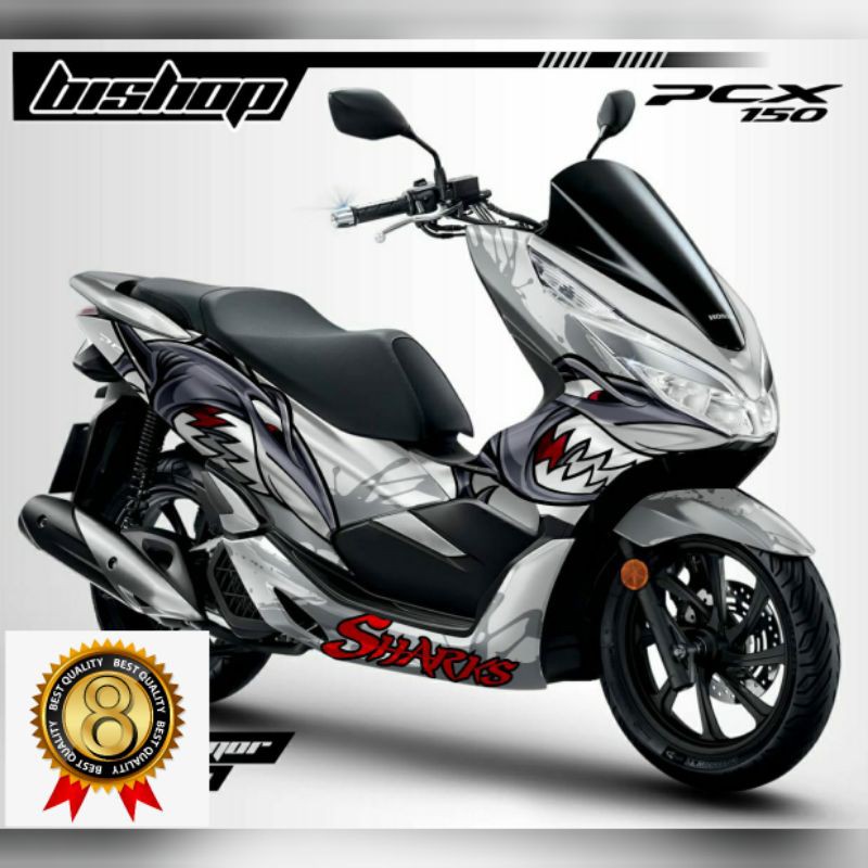 Decal Sticker Honda PCX 150 Shark variasi