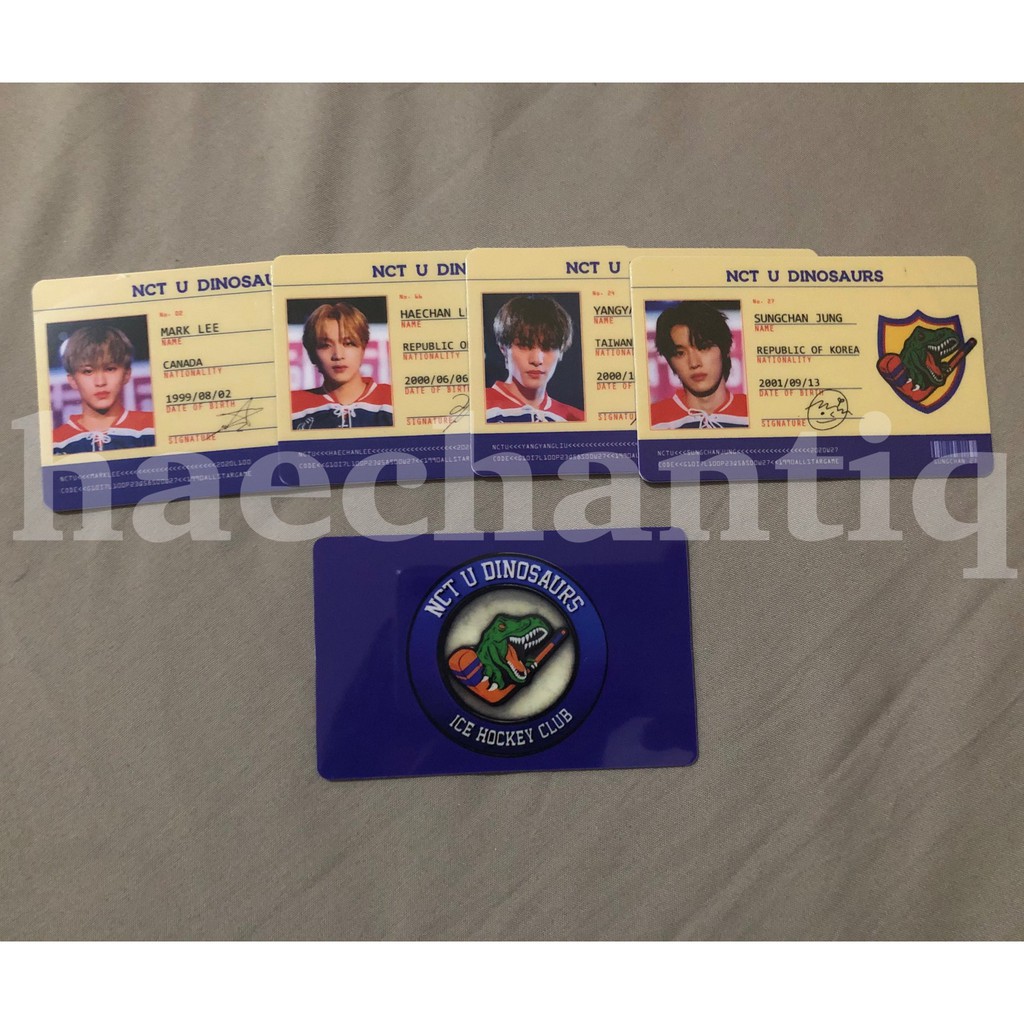 

NCT U Dinosaurs ID Card (90's Love Unit) 2 sisi