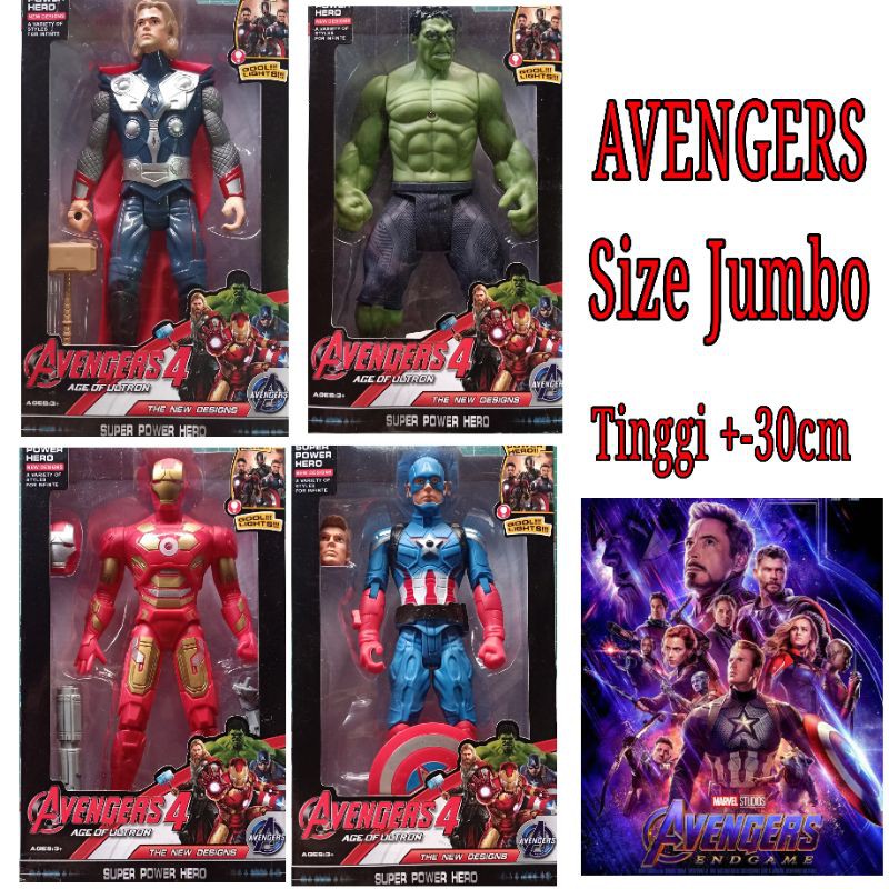 Action Figure Large Size Avengers Ironman Captain America (2 Kepala Set) Hulk Thor