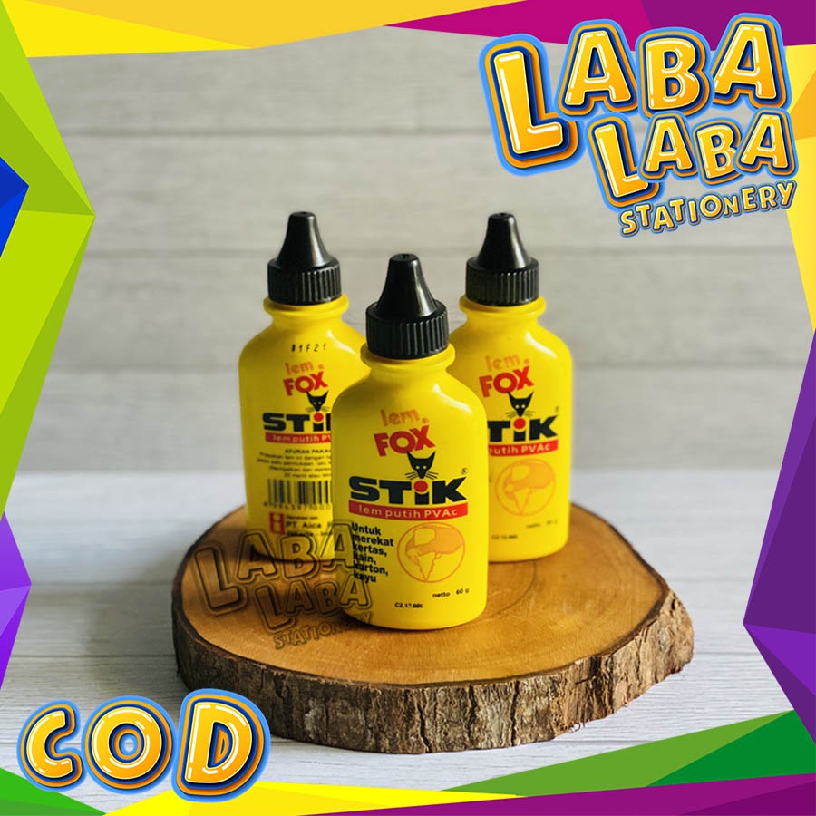 

LabalabaStationery Lem Fox Stik Kuning 60gr