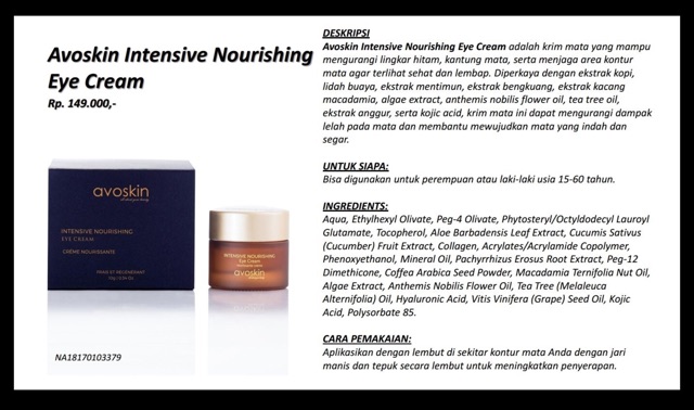 avoskin eye cream