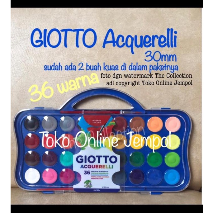 

36 Warna Giotto Acquerelli Block Cat Air 23Mm 353600 Cake Atk0626Gt
