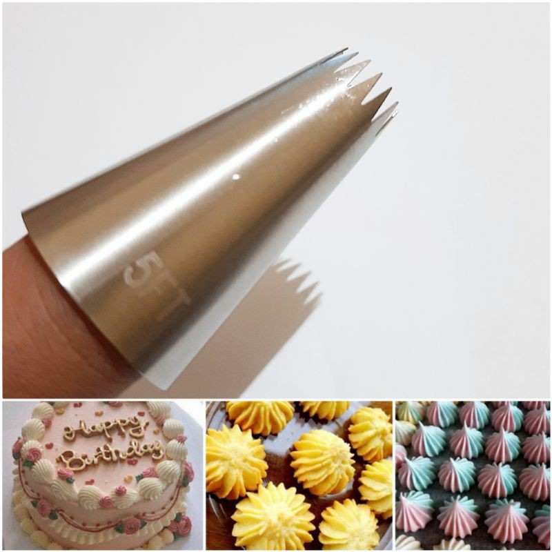 Spuit Kue Kering No 5FT Import Untuk Churros Sagu Keju Semprit 1 PCS