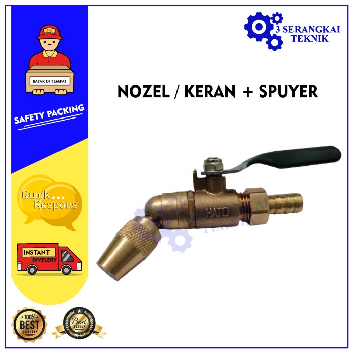 Nozzle Keran + sprayer Khusus Cuci AC Bengkok Konektor SLip Lock