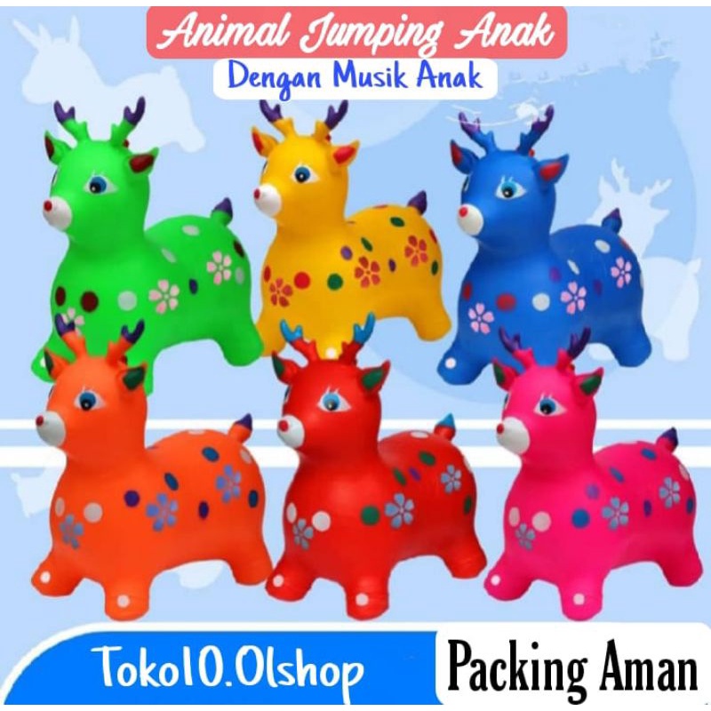 mainan Animal jumping kuda kudaan karet⭐toko10⭐