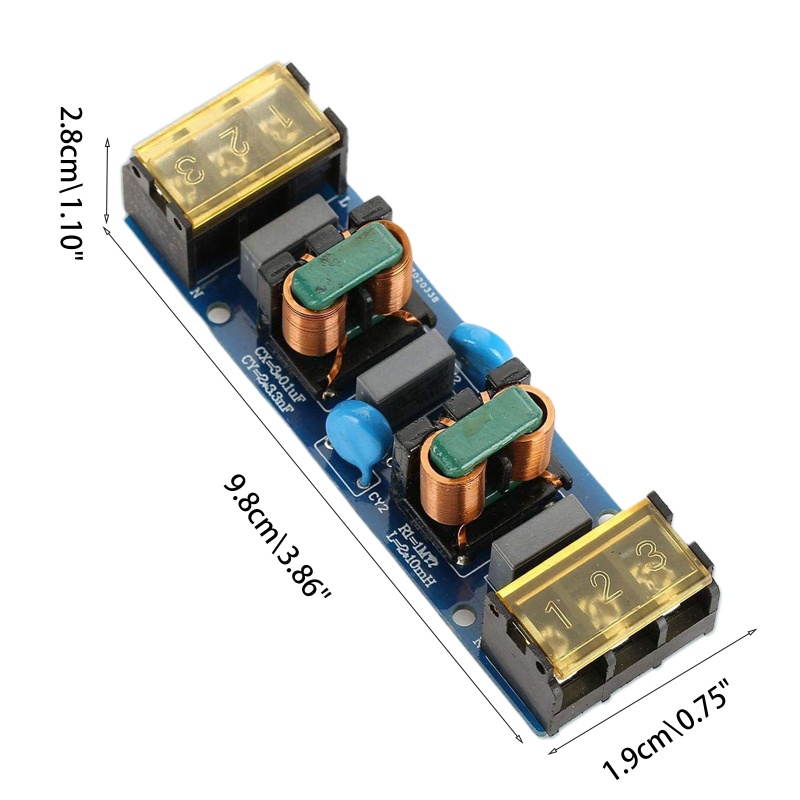 Btsg 1-2-tahap EMI 25A Audio- Power Filter Board Purifier Noise Untuk Speaker Amplifier