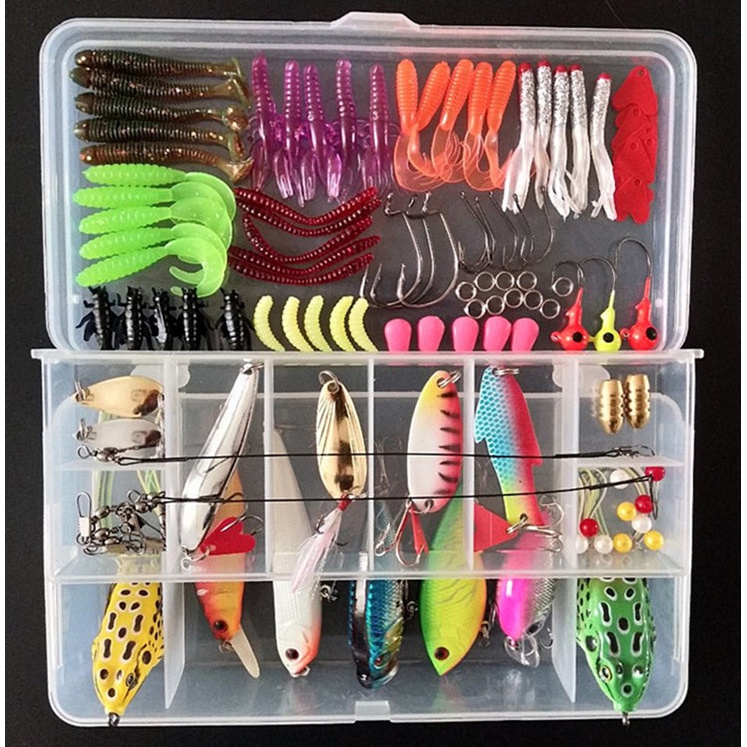 Umpan Pancing Ikan Set Fishing Bait Kit 109PCS - Multi-Color