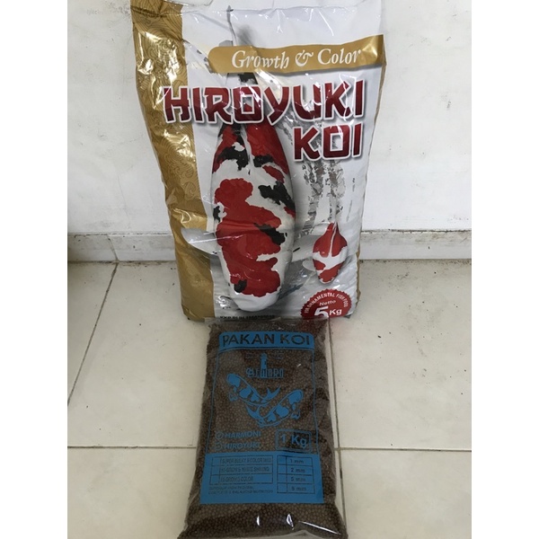 REPACK GROSIR TERMURAH HIROYUKI Pakan Ikan Koi Growth & Color 1kg pencerah warna | Makanan ikan prem