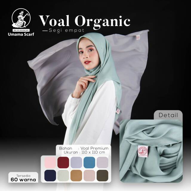 READY  SQUARE VOAL ORGANIC BY UMAMA SCARF