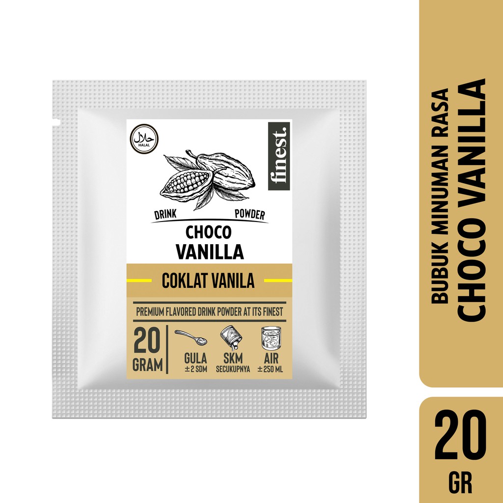 

Bubuk Minuman Rasa Choco Vanilla Drink Powder Kemasan Sachet 20 Gram