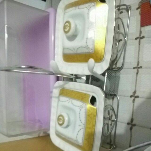 Tempat Sambal Kotak Vicenza - Square Chili Jar B720