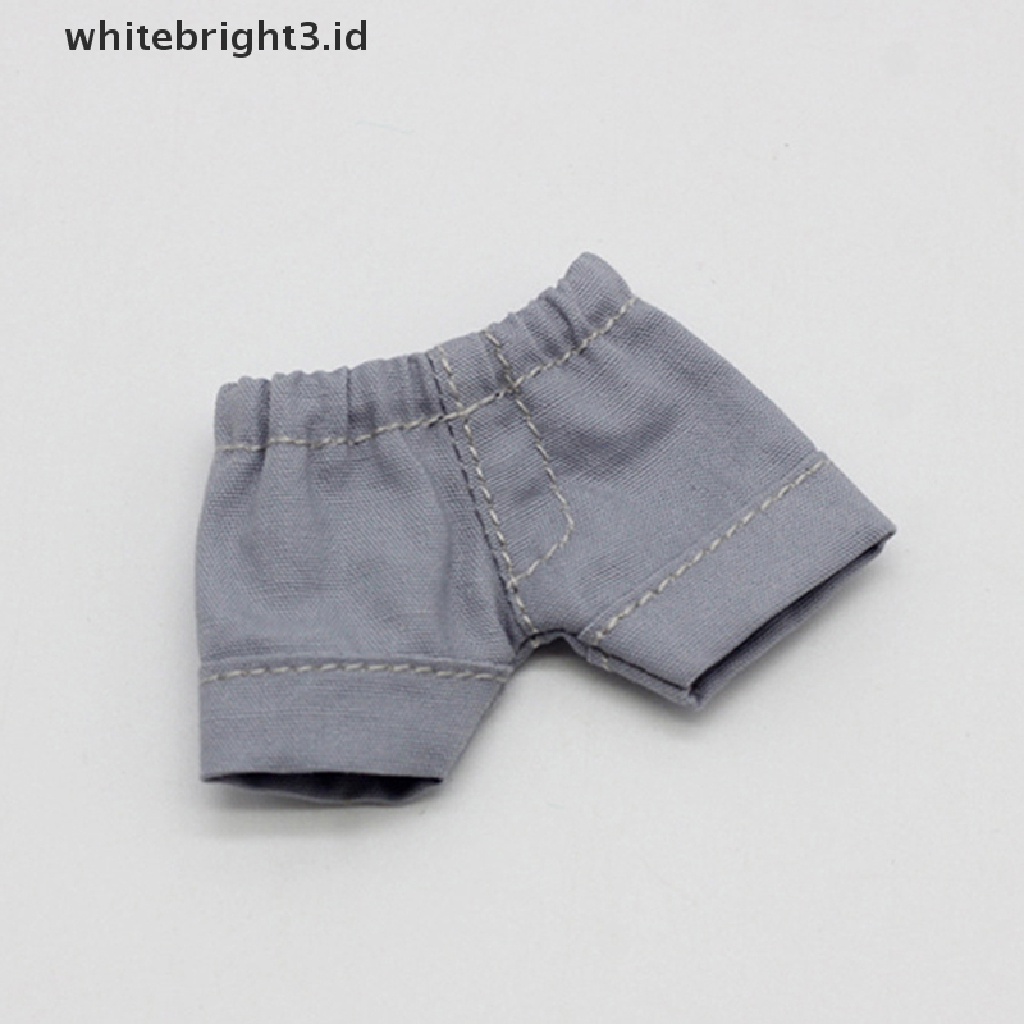 (whitebright3.id) Celana Pendek Jeans Untuk Aksesoris Boneka OB11 Skala 1: 12