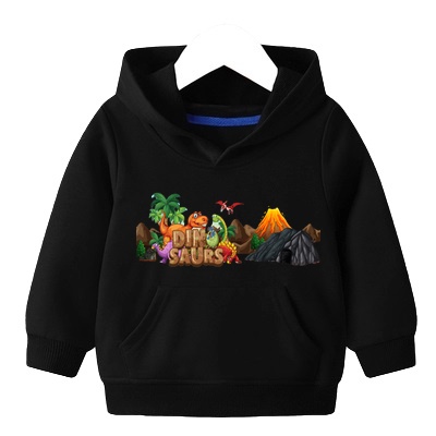 Sweater Anak Dino Land Hoodie Anak Fleece Usia 2 - 6 tahun