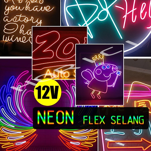 DC 12V IP68 NEON FLEX SELANG OUTDOOR INDOOR LED SELANG PANJANG 5M