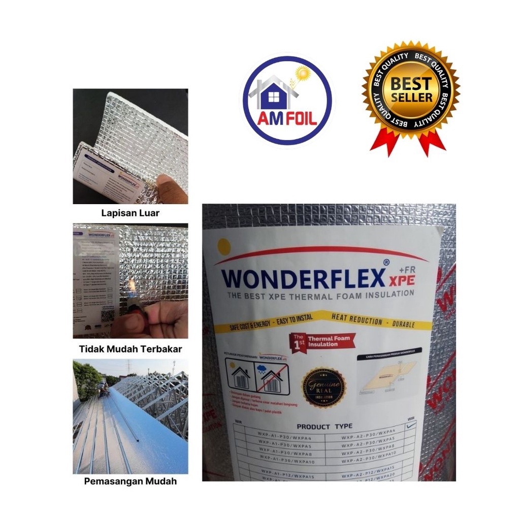TERBAIK  Alumunium Foil WONDERFLEX Double Side 4mm - Alumunium Foil - Alumunium Foil Atap