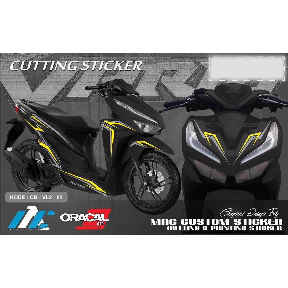 Cutting Sticker Murah Stiker Vario 125 150 Facelift Type 2 Hitam Ds3 Shopee Indonesia