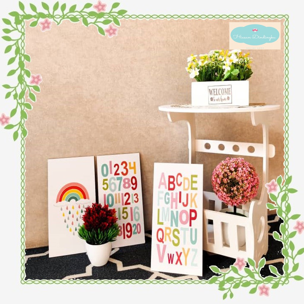 Poster Dekorasi Kamar Anak Alfabet Hiasan dinding kamar tidur Dekorasi Rumah walpaper dinding