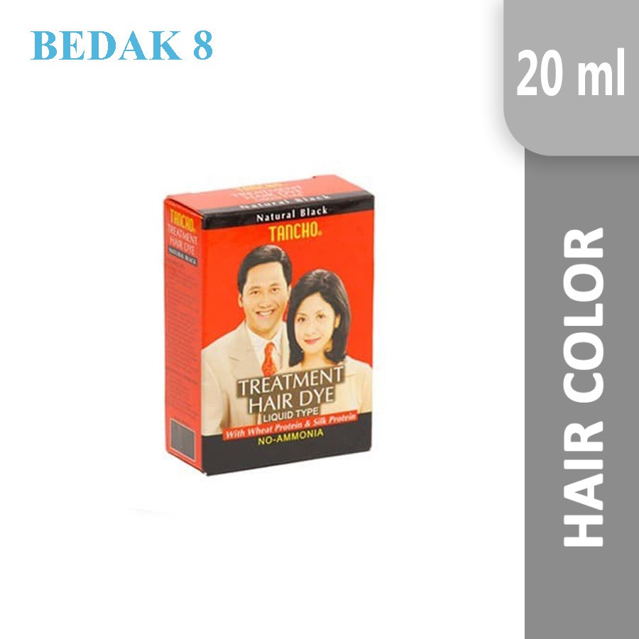 Tancho Treatment Hair Dye 20 ml (Semir Rambut Hitam/ Semir Rambut Cair)