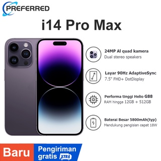 Jual ã€Preferred Storeã€'Smartphone Asli i13 Pro Max Android 12GB RAM