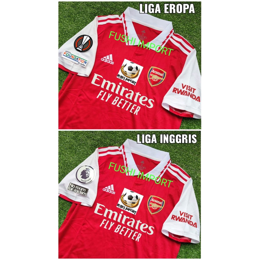 Jersey Baju Bola Arsenall Home Full Patch 2022 2023 Grade Ori