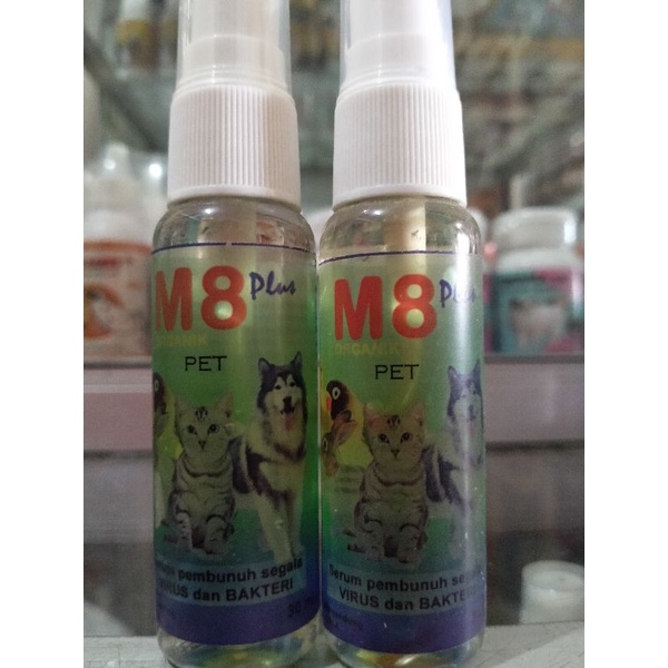 M8 PLUS Organik Pet - Serum Pembunuh Segala Virus dan Bakteri 30 ml